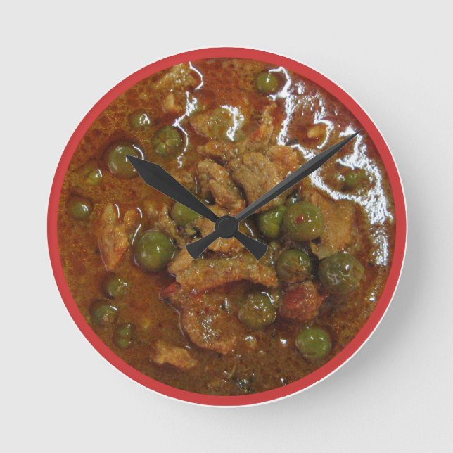 Reloj Redondo Mediano Panang Thai Curry [พ ะ น ง] ... Comida callejera e (Anverso)