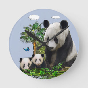 Reloj Redondo Mediano Panda Bears