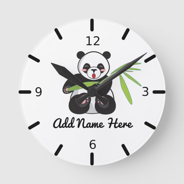 Reloj Redondo Mediano Panda personalizado  (Anverso)