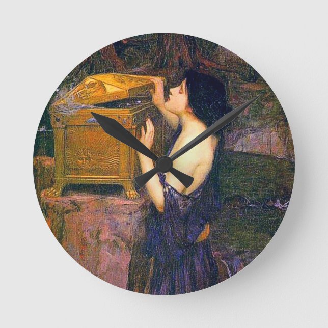 Reloj Redondo Mediano Pandora por John William Waterhouse (Anverso)