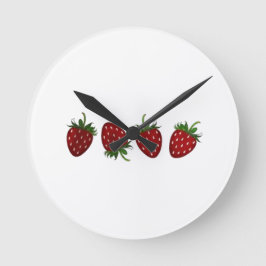 Reloj Redondo Mediano Panel de Fresa