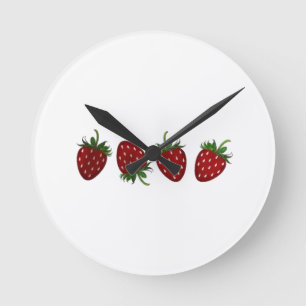 Reloj Redondo Mediano Panel de Fresa