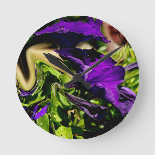 Reloj Redondo Mediano Pánico morado
