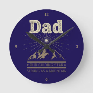 Reloj Redondo Mediano Papá Estrella Guía Montaña