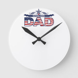 Reloj Redondo Mediano Papá, padre, papá llevado natural