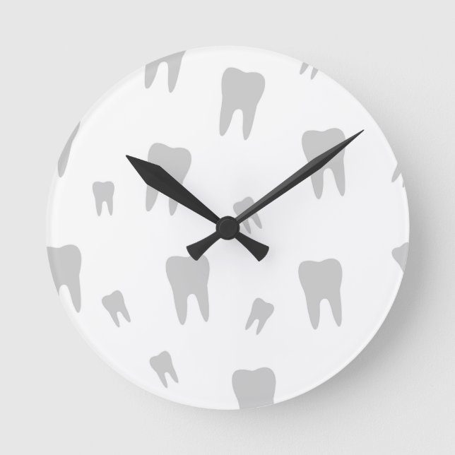 Reloj Redondo Mediano Papel mural dental para dentista (Anverso)
