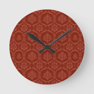 Reloj Redondo Mediano Papel pintado 3 del damasco