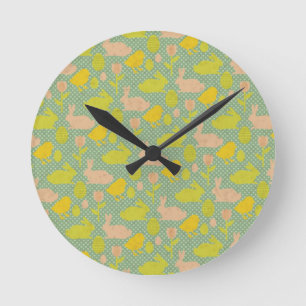 Reloj Redondo Mediano Papel pintado de Pascua
