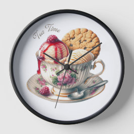 Reloj Redondo Mediano Para los amantes de las telecabinas y el helado, d