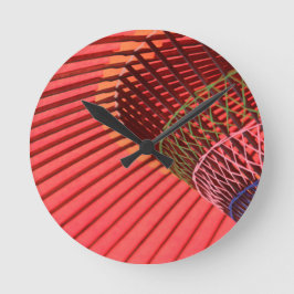 Reloj Redondo Mediano Paraguas japoneses