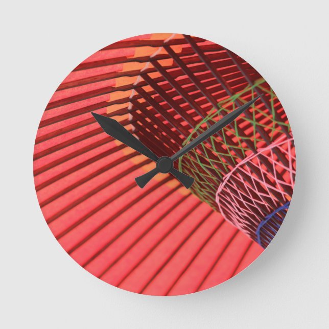 Reloj Redondo Mediano Paraguas japoneses (Anverso)