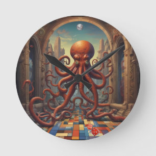 Reloj Redondo Mediano Paraíso de Cthulhu perdido