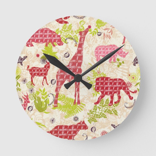 Reloj Redondo Mediano Paraíso de la selva (Anverso)