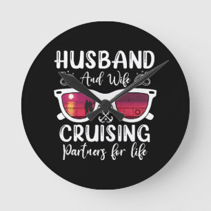 Reloj Redondo Mediano Parejas de crucero marido y mujer para toda la vid