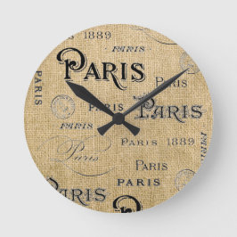 Reloj Redondo Mediano París en Burlap