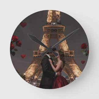 Reloj Redondo Mediano Parisian Valentines Day