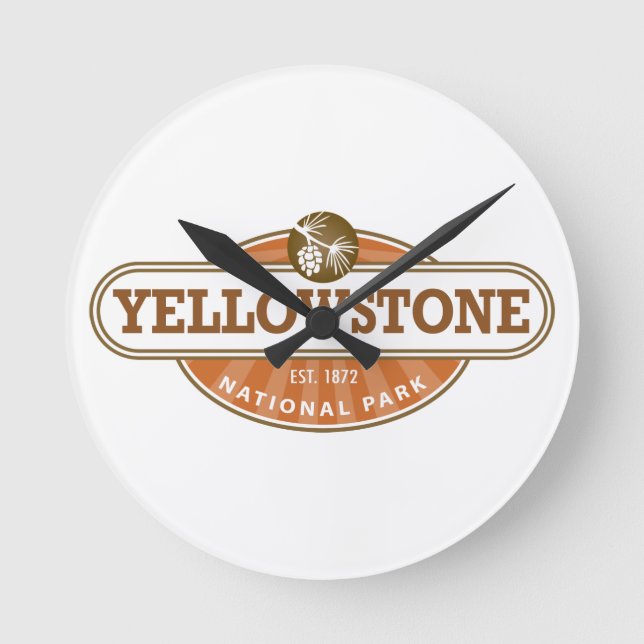 Reloj Redondo Mediano Parque nacional Yellowstone (Anverso)
