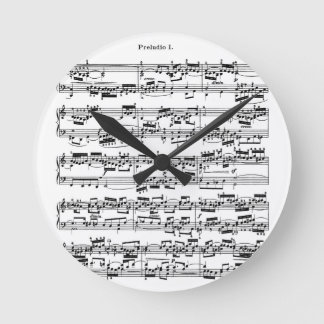 Reloj Redondo Mediano Partitura de Bach