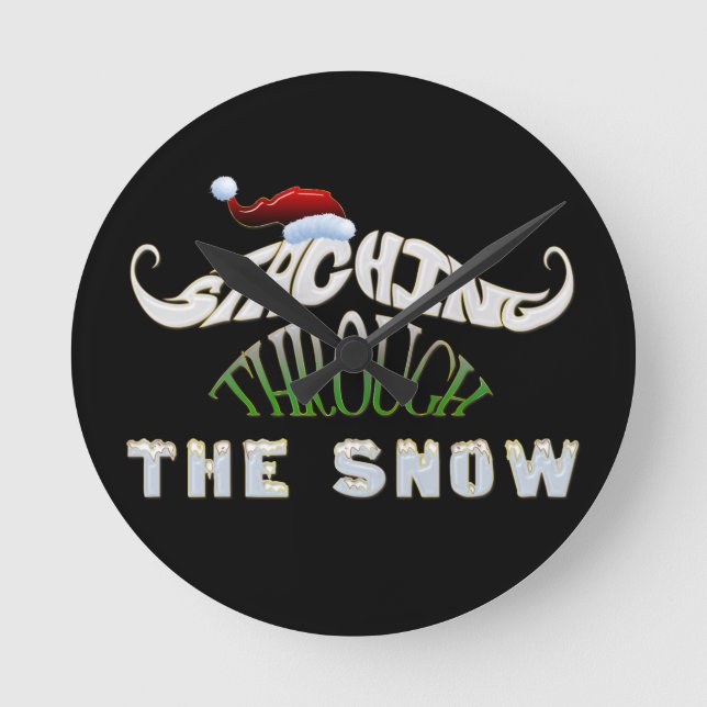 Reloj Redondo Mediano Pasar por la nieve (Anverso)