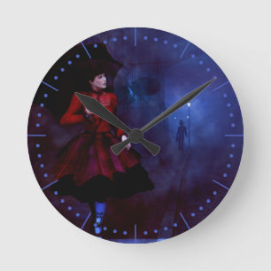 Reloj Redondo Mediano Pasear después de la medianoche