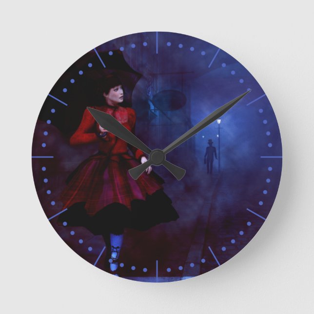 Reloj Redondo Mediano Pasear después de la medianoche (Anverso)