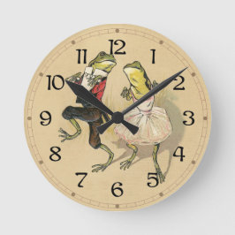 Reloj Redondo Mediano Paseo de la torta del Froggy