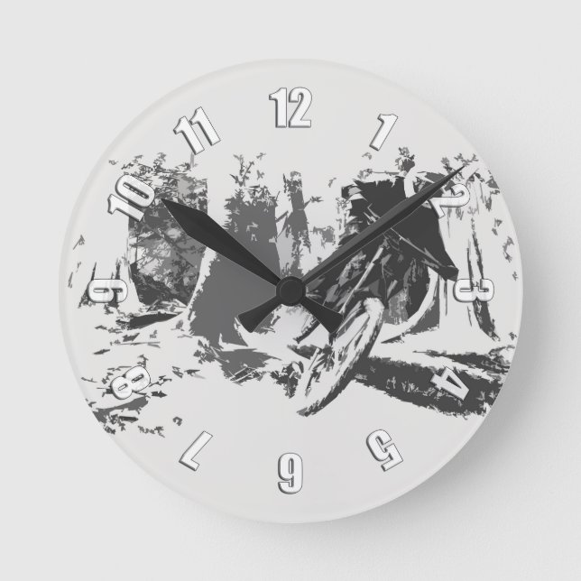 Reloj Redondo Mediano ¡Paseo salvaje! - BMX Racer (Anverso)