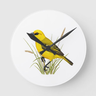 Reloj Redondo Mediano pássaro amarelo