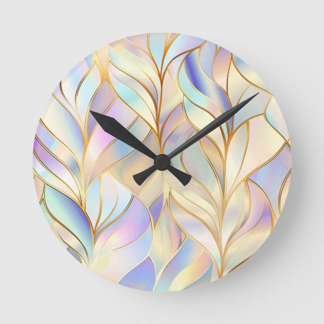 Reloj Redondo Mediano Pastel Abstract Wall Clock (Anverso)
