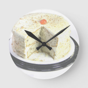 Reloj Redondo Mediano Pastel blanco