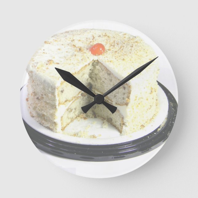 Reloj Redondo Mediano Pastel blanco (Anverso)