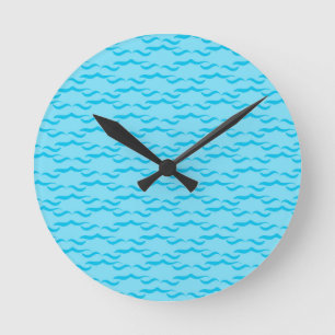 Reloj Redondo Mediano Pastel Blue Sea Water Waves Peaceful Ocean