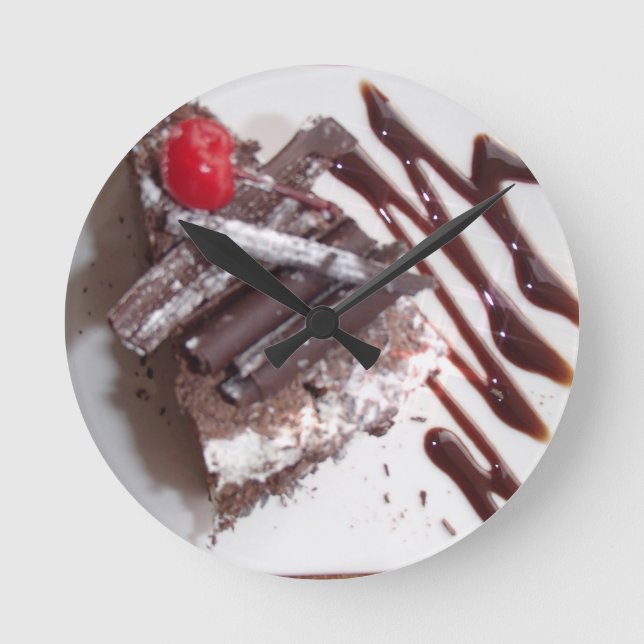 Reloj Redondo Mediano Pastel de selva negra (Anverso)