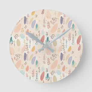 Reloj Redondo Mediano Pastel estilo bohemio