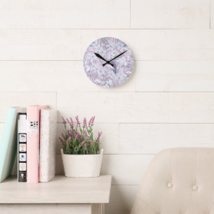 Reloj Redondo Mediano Pastel Flamingo Jungle Amor por el arte #tropical