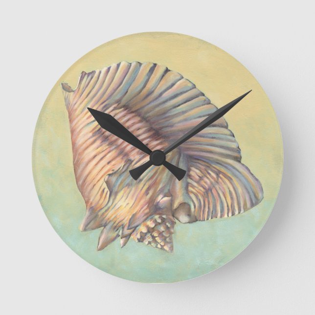 Reloj Redondo Mediano Pastel Large Conch Shell (Anverso)