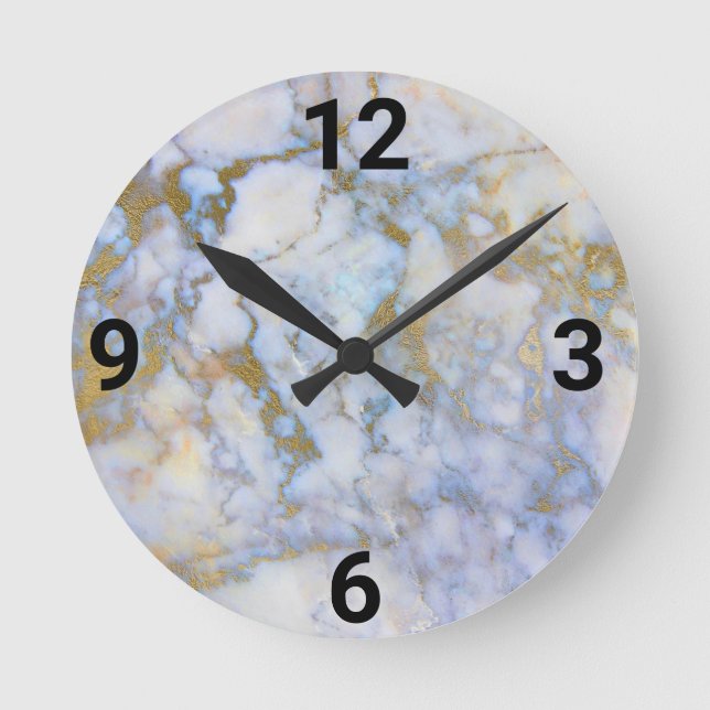 Reloj Redondo Mediano PASTEL MARBLE Modern Wall Clock (Anverso)