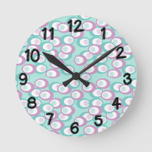 Reloj Redondo Mediano Pastel Ovals 