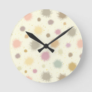 Reloj Redondo Mediano Pastel Party Pollen - seamless pattern.