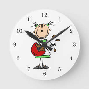 Reloj Redondo Mediano Pastelero de figuras de palitos mezclando masa