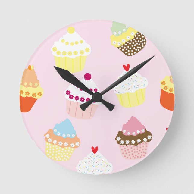Reloj Redondo Mediano Pasteles (Anverso)