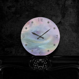 Reloj Redondo Mediano Pasteles singulares | Dreamy Muted Rainbow Mottle