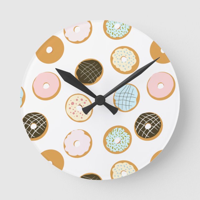 Reloj Redondo Mediano Pastelito con glaseado colorido para panadería  (Anverso)
