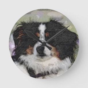 Reloj Redondo Mediano Pastor australiano, naturaleza, perro