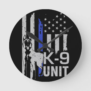 Reloj Redondo Mediano Pastor belga - Malinois - Unidad K9
