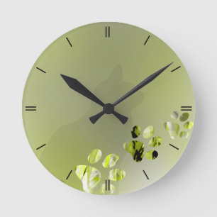 Reloj Redondo Mediano Pata del gato limpia