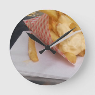 Reloj Redondo Mediano Patatas fritas con mayonesa