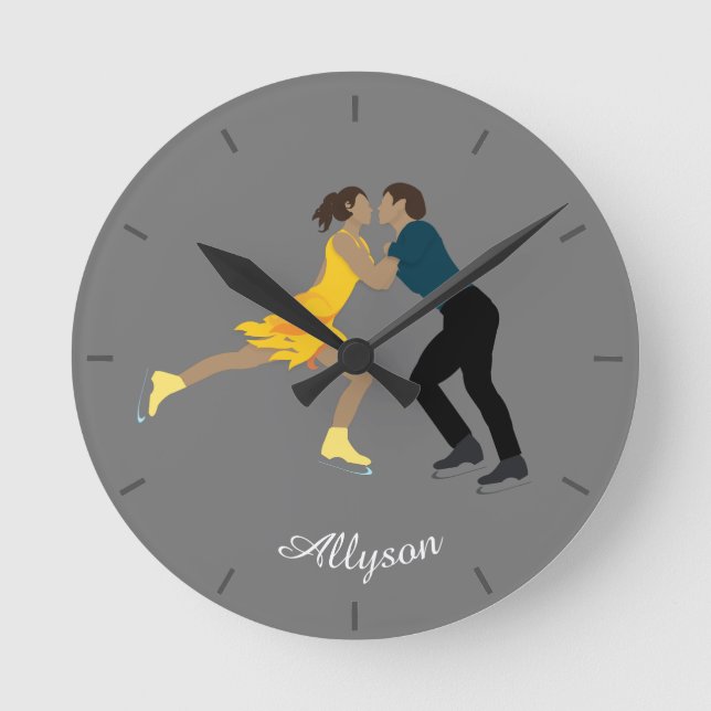 Reloj Redondo Mediano Patinaje artístico (Anverso)