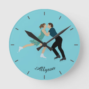 Reloj Redondo Mediano Patinaje gráfico