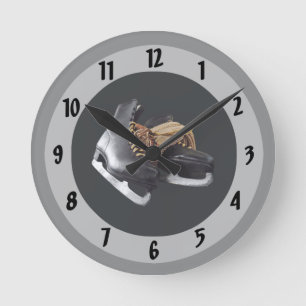 Reloj Redondo Mediano Patines de hielo antiguos